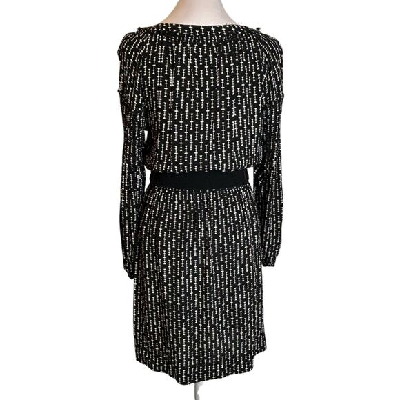 Max Studio Dress Womens Size XS Black Tan Stretch Waist Wide Belt Business Y2K - Picture 3 of 14